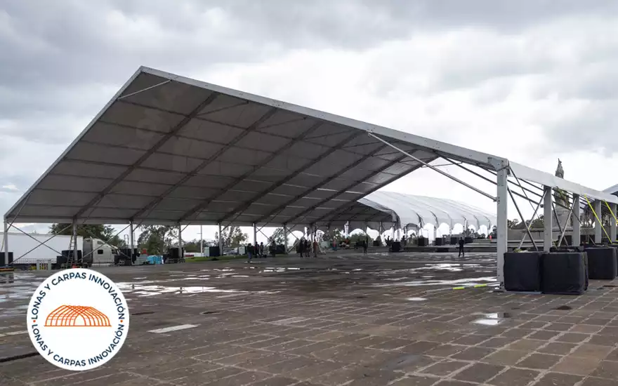 Estructura lateral de aluminio reforzado para carpa de eventos